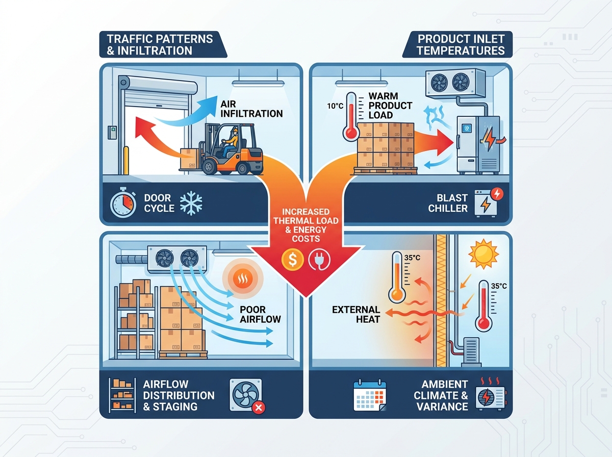 Warehouse facility optimizing cold storage operations