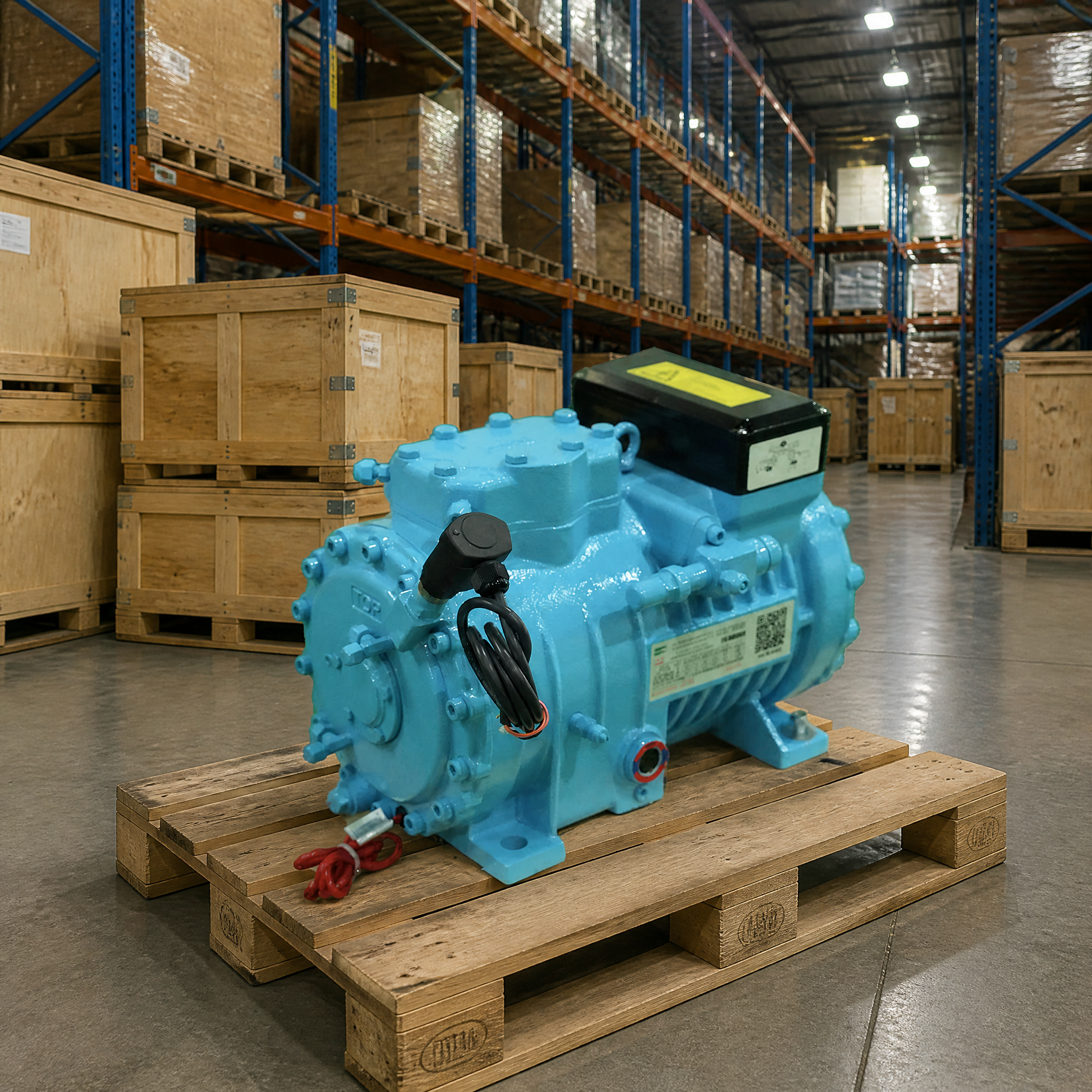 Industrial Two-Cylinder Reciprocating Refrigeration Compressor for Process Cooling and Marine Equipment Systems