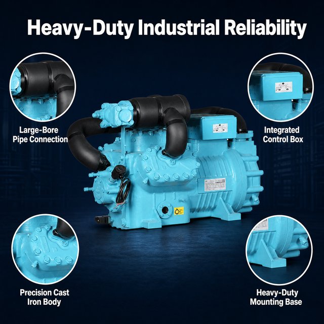 Low-Temp 30HP Two-Stage Refrigeration Compressor YBF6F-30.2DS