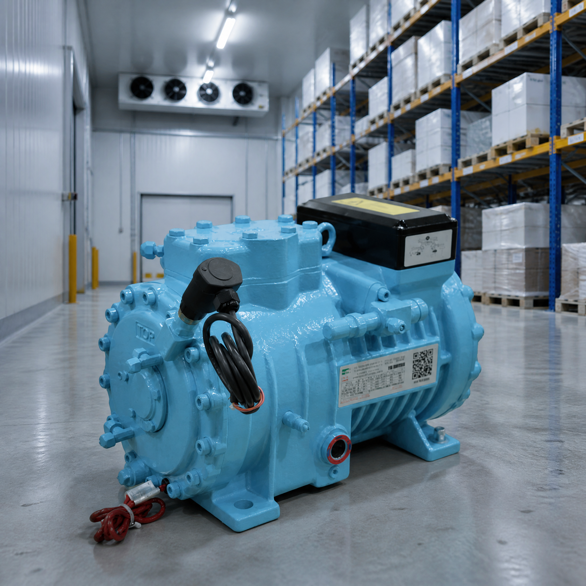 Industrial Two-Cylinder Reciprocating Refrigeration Compressor for Process Cooling and Marine Equipment Systems