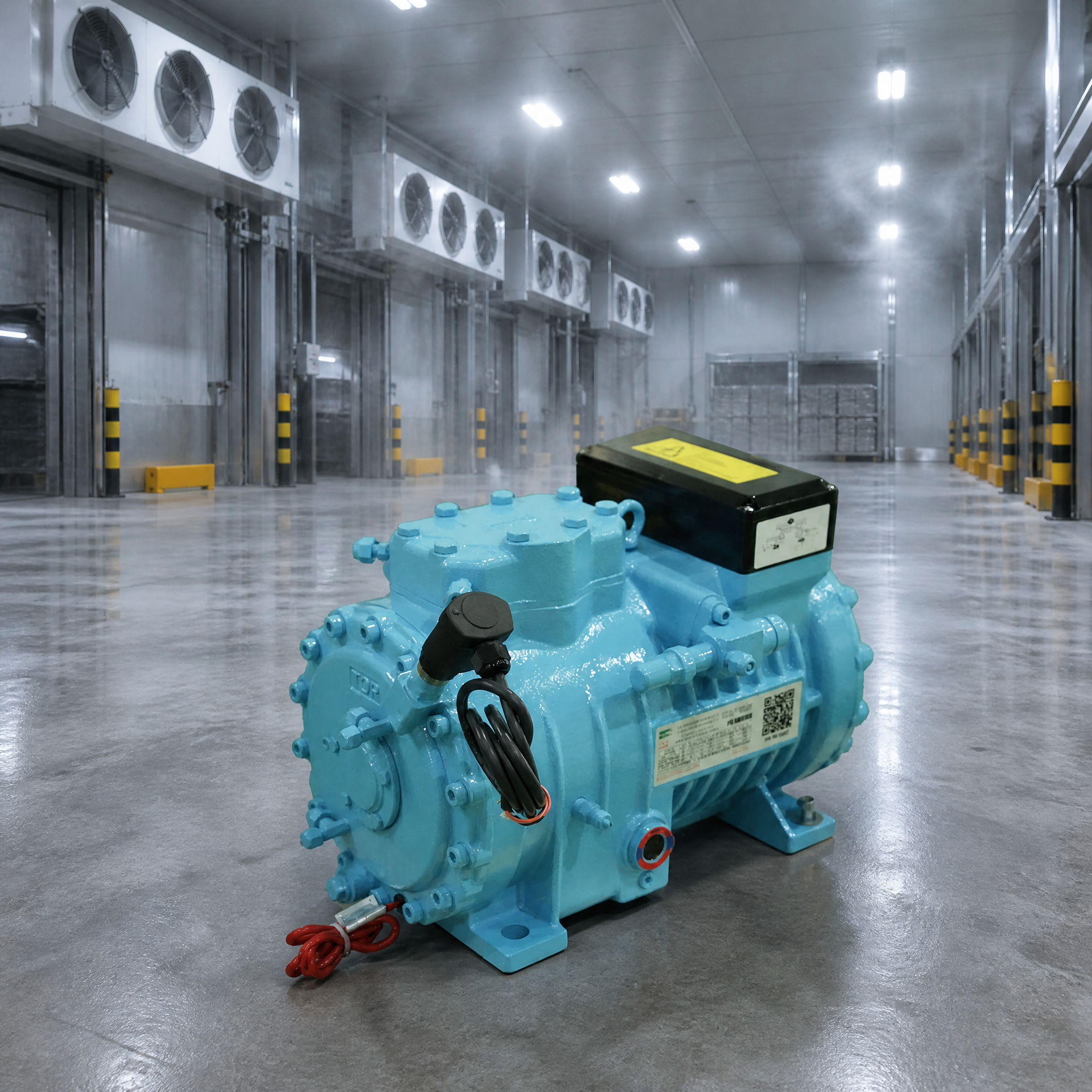 Industrial Two-Cylinder Reciprocating Refrigeration Compressor for Process Cooling and Marine Equipment Systems